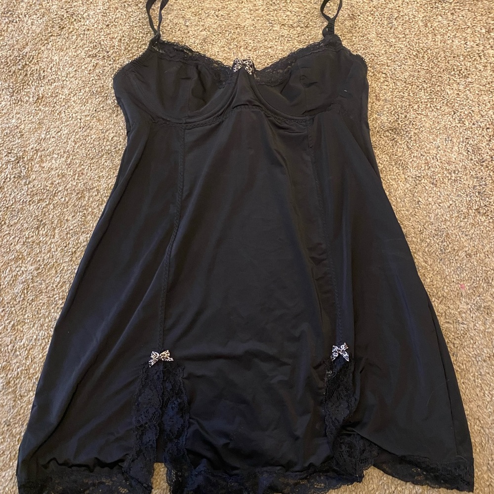 Black slip lingerie
